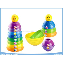 Brinquedos de quebra-cabeça de plástico empilhados copos brinquedos diy brinquedos educativos